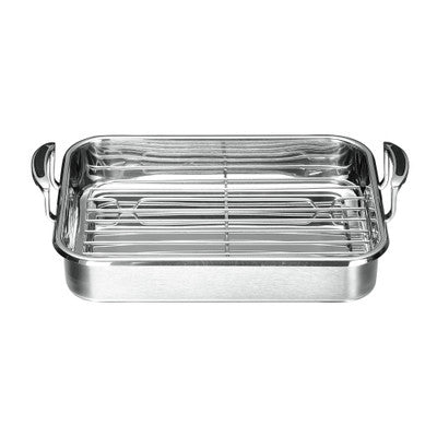 Scanpan Roaster with Rack 42 x 26 x 10cm (Ext) 33 x 24cm x 6.5 (Int) - Hospitality Connect