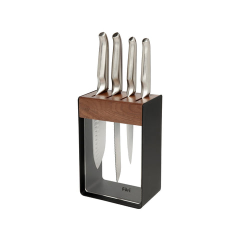 FURI-PRO CLEAR/WOOD/BLACK 5PC BLOCK SET 9/15/17/20CM(41357) - Hospitality Connect