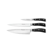 WUSTHOF CLASSIC IKON BLACK KNIFE SET 3 PIECE (1120360301W) - Hospitality Connect