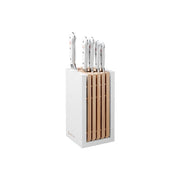 WUSTHOF CLASSIC WHITE KNIFE BLOCK SET 6PC w/SANTOKU (1090270 - Hospitality Connect