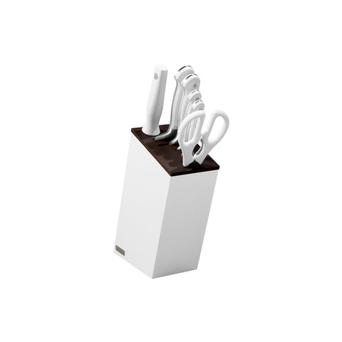 WUSTHOF CLASSIC WHITE KNIFE BLOCK SET 7PC w/BREAD (109027060 - Hospitality Connect