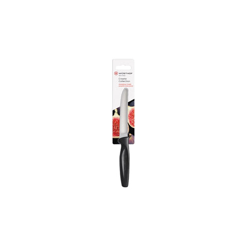 WUSTHOF CREATE SERRATED PARING KNIFE 100mm BLK H/SELL (11453 - Hospitality Connect