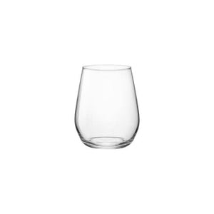 Six Bormioli Rocco Electra dof cocktail glasses, 380ml clear tumbler glasses for drinks, in a box of six.