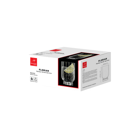 BORMIOLI ROCCO FLORIAN ROCKS 300ml CLEAR (1.99417) Box of 6 - Hospitality Connect