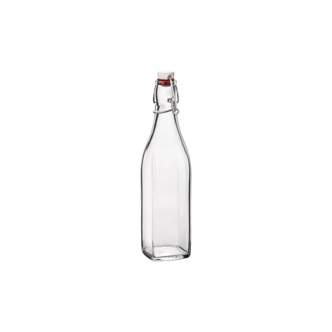 BORMIOLI ROCCO SWING BOTTLE w/WHITE TOP 0.5lt CLEAR (3.14740 Box of 6 - Hospitality Connect