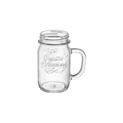 QUATTRO STAGIONI JAR w/HANDLE 77x136mm, 415ml NO LID Box of 6 - Hospitality Connect