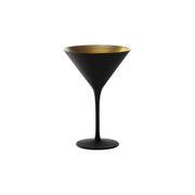 STOLZLE OLYMPIC COCKTAIL GLASS 240ml MATT BLACK/GOLD Box of 6 - Hospitality Connect