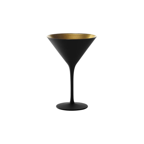 STOLZLE OLYMPIC COCKTAIL GLASS 240ml MATT BLACK/GOLD Box of 6 - Hospitality Connect