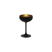 STOLZLE OLYMPIC CHAMPAGNE COUPE 230ml MATT BLACK/GOLD Box of 6 - Hospitality Connect