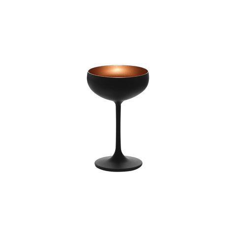 STOLZLE OLYMPIC CHAMPAGNE COUPE 230ml MATT BLACK/BRONZE Box of 6 - Hospitality Connect