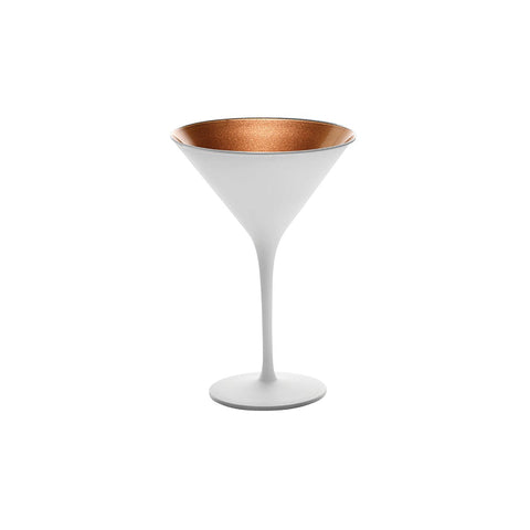 STOLZLE OLYMPIC COCKTAIL GLASS 240ml MATT WHITE/BRONZE Box of 6 - Hospitality Connect