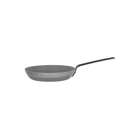 CHEF INOX ROUND FRYPAN BLACK STEEL 260x48mm/3.0mm gauge - Hospitality Connect