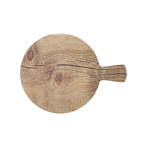 CHEF INOX ROUND PIZZA BOARD w/HDL MA 372mm OAK WOOD EFFECT - Hospitality Connect