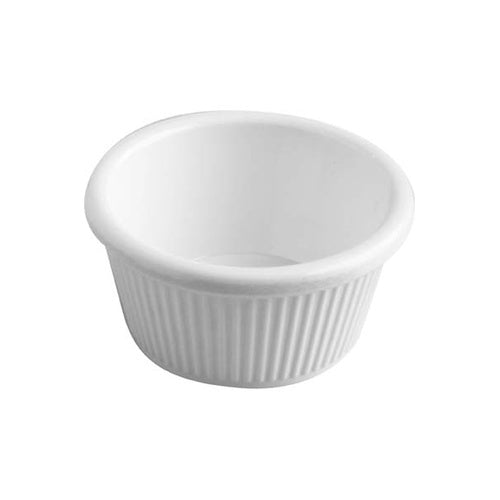 SUPERWARE RAMEKIN FLUTED WHITE - 50x30mm 50ml Box of 12 - Hospitality Connect