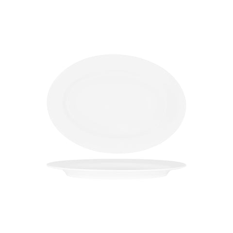 SUPERWARE OVAL PLATTER 300mm RIMMED WHITE (20123) Box of 6 - Hospitality Connect