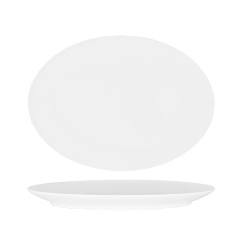 SUPERWARE OVAL PLATTER 410mm COUPE WHITE (20125) Box of 6 - Hospitality Connect