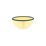 JAB VINTAGE YELLOW/BLUE RIM ENAMEL LOOK ROUND BOWL 175x80mm Box of 6 - Hospitality Connect