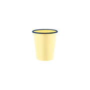 JAB VINTAGE YELLOW/BLUE RIM ENAMEL LOOK TUMBLER 80x90mm Box of 6 - Hospitality Connect