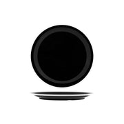 JAB VINTAGE BLACK/WHITE RIM ENAMEL LOOK ROUND PLATE 255mm Box of 6 - Hospitality Connect