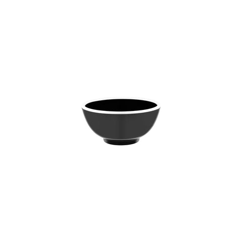 JAB VINTAGE BLACK/WHITE RIM ENAMEL LOOK ROUND BOWL 125x60mm Box of 6 - Hospitality Connect