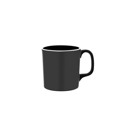 JAB VINTAGE BLACK/WHITE RIM ENAMEL LOOK MUG 80x85mm Box of 6 - Hospitality Connect