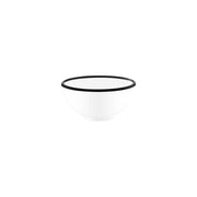 JAB VINTAGE WHITE/BLACK RIM ENAMEL LOOK ROUND BOWL 150x70mm Box of 6 - Hospitality Connect