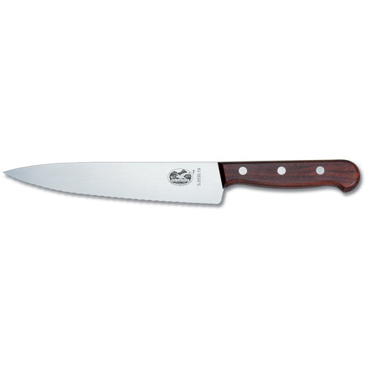 Victorinox Cooks-Carving Knife,25cm,Wavy Edge - Wood - Hospitality Connect