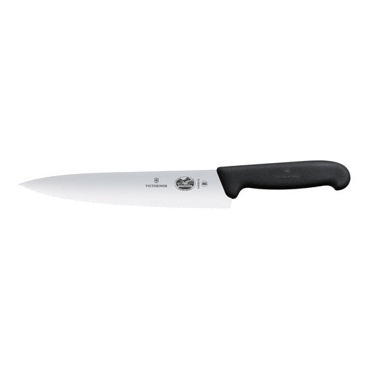 Victorinox Cooks - Carving Knife,25cm,Wavy Edge,Fibrox - Black - Hospitality Connect