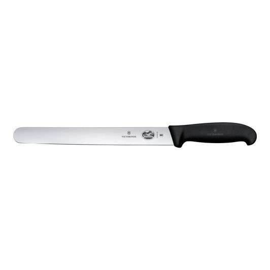 Victorinox Slicing Knife,36cm Round Plain Edge,Fibrox - Black - Hospitality Connect