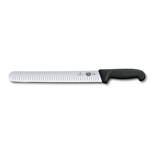 Victorinox Salmon Knife,30cm Flexible Blade,Fluted Edge,Fibrox - Black - Hospitality Connect