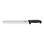 Victorinox Salmon Knife,30cm Flexible Round Tip Blade,Fluted Edge,Fibrox Black - Hospitality Connect