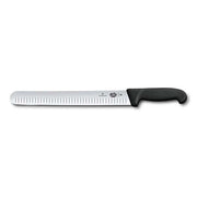 Victorinox Salmon Knife,36cm Flexible Round Tip Blade,Fluted Edge,Fibrox Black - Hospitality Connect