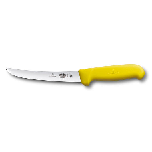 Victorinox Boning Knife,15cm Curved,Wide Blade,Fibrox - Yellow - Hospitality Connect
