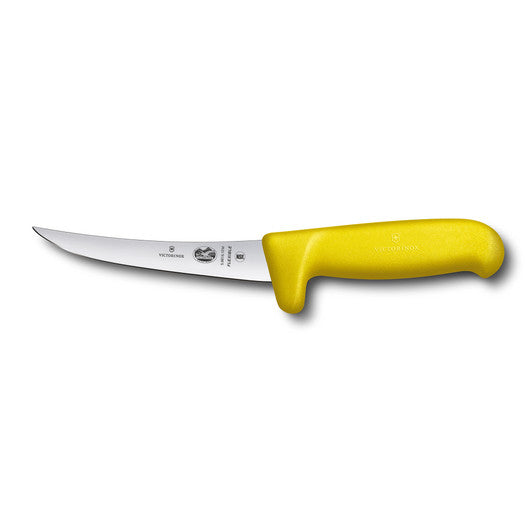 Victorinox Boning Knife,12cm Curved,Safety Grip,Flexible Narrow Blade Fibrox Yellow - Hospitality Connect