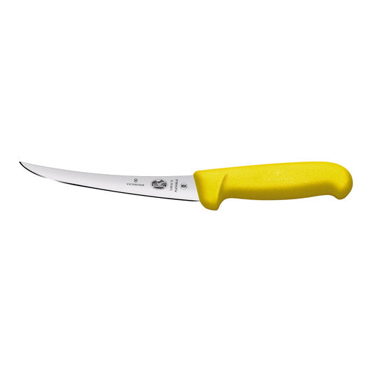 Victorinox Boning Knife,12cm Curved,Flexible Narrow Blade,Fibrox - Yellow - Hospitality Connect