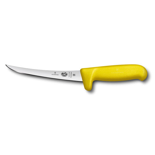 Victorinox Boning Knife,15cm Curved,Safety Grip,Flexible Narrow Blade Fibrox Yellow - Hospitality Connect