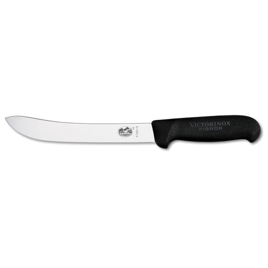 Victorinox Butchers Knife,18cm Safety Nose,Heavy Stiff Blade,Fibrox Black - Hospitality Connect