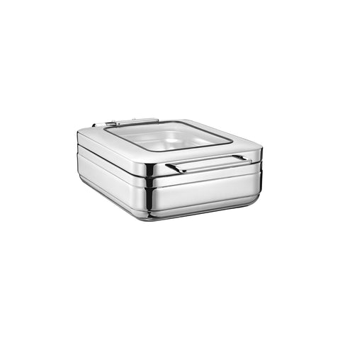 CHEF INOX RECT INDUCTION CHAFER w/GLASS LID 1/2 SIZE - Hospitality Connect