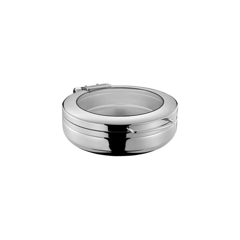 CHEF INOX ROUND INDUCTION CHAFER w/GLASS LID 18/8 LARGE - Hospitality Connect