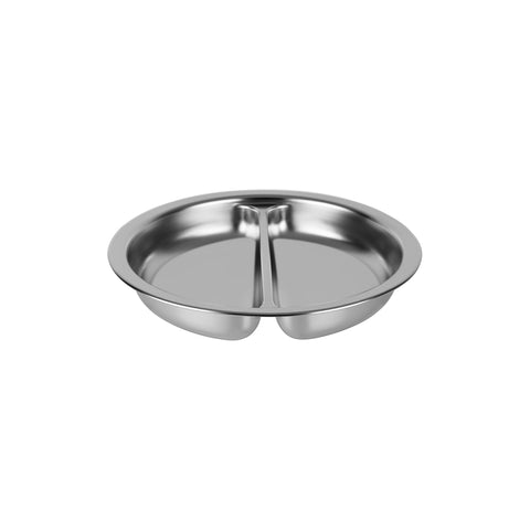CHEF INOX ROUND DIVIDED PAN 18/8 4.0lt SUIT 54915 340x65mm - Hospitality Connect
