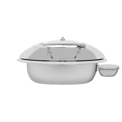 CHEF INOX DELUXE ROUND CHAFER w/GLASS LID 18/8 LARGE - Hospitality Connect