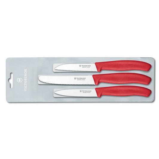 Victorinox Paring Knife Set,Classic 3 pc - Red - Hospitality Connect
