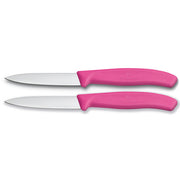 Victorinox Paring Knife,8 cm Pointed Blade,2 pc Set,Classic,Pink - Hospitality Connect