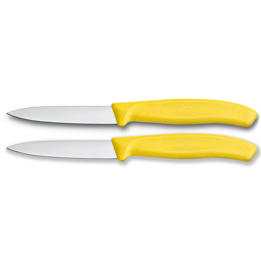 Victorinox Paring Knife,8 cm Pointed Blade,2 pc Set,Classic,Yellow - Hospitality Connect