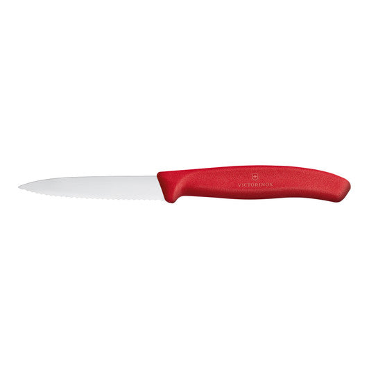 Victorinox Paring Knife,8 cm Pointed Tip,Wavy Edge,Classic,Red - Hospitality Connect