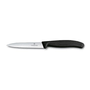 Victorinox Paring Knife,10 cm Pointed Tip,Wavy Edge,Classic,Black - Hospitality Connect