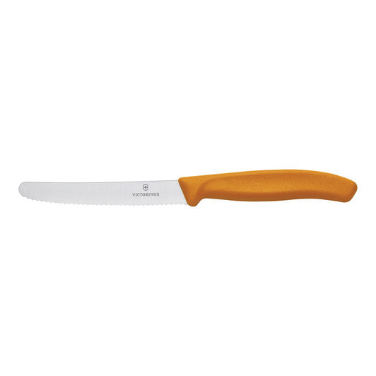 Victorinox Steak & Tomato Knife,11cm Round Tip,Wavy Edge,2 pc Set Classic Orange - Hospitality Connect
