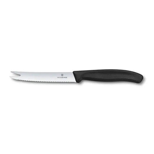Victorinox Cheese & Sausage Knife,11cm Wavy Edge,Classic,Black - Hospitality Connect