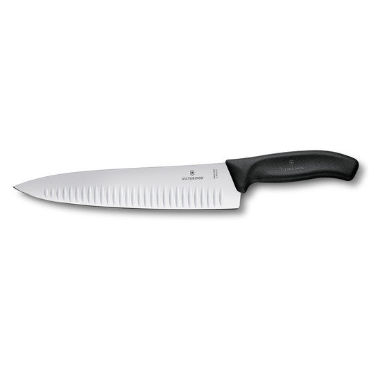 Victorinox Cooks-Carving Knife,25cm,Fluted Blade,Classic,Black,Blister - Hospitality Connect