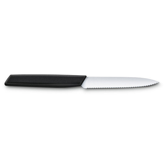 Victorinox Swiss Modern Paring Knife, 10cm Wavy Edge - Black - Hospitality Connect